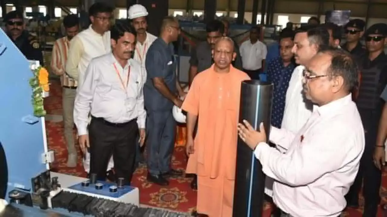 CM Yogi said after inaugurating the pipe factory, investors in UP are guaranteed security and all kinds of facilities