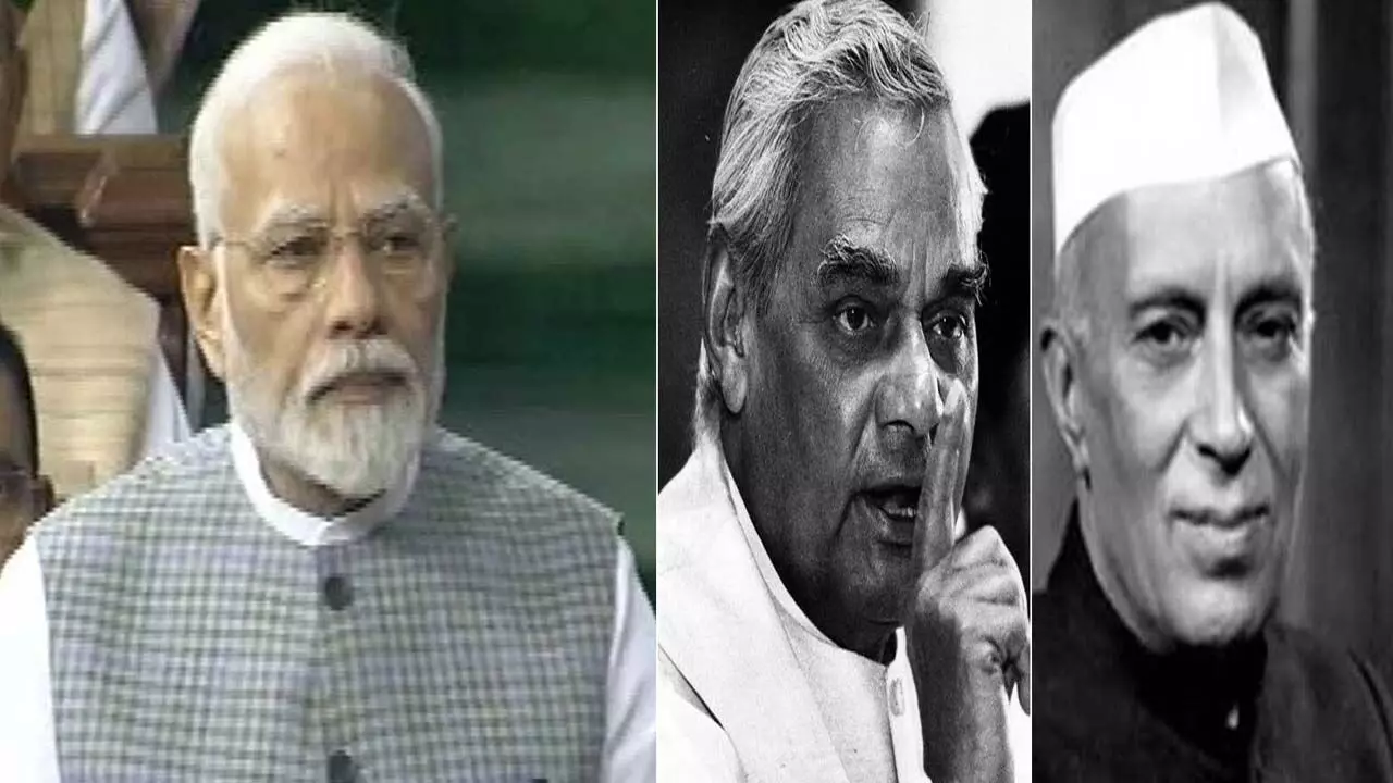 Prime Minister Narendra Modi remembered Nehru and Atal in Lok Sabha