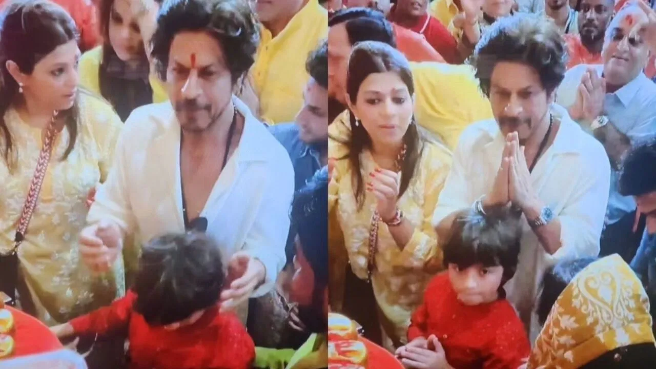 Bollywood Star Shah Rukh Khan visits Lalbaug Cha Raja along with