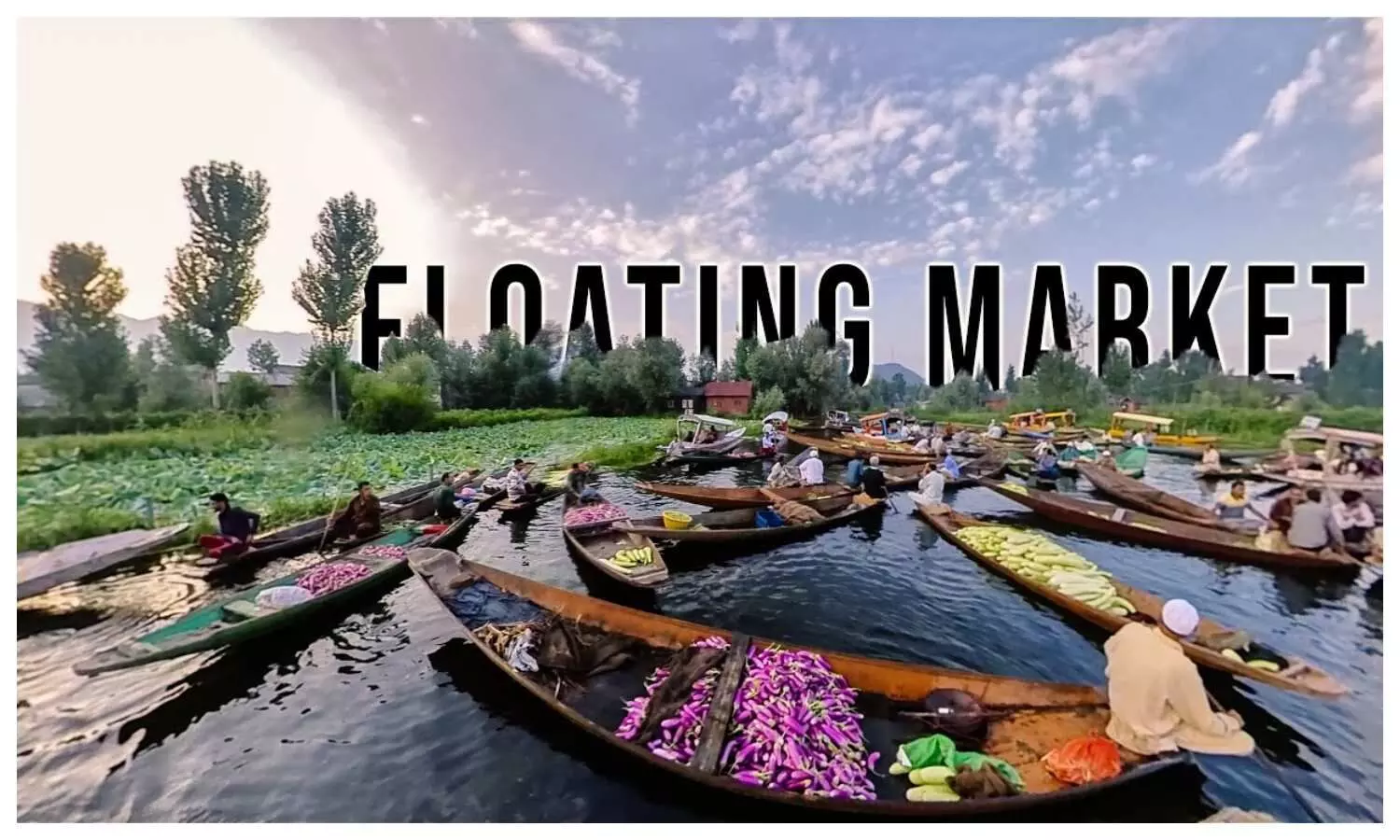 Floating Vegetable Market Kashmir