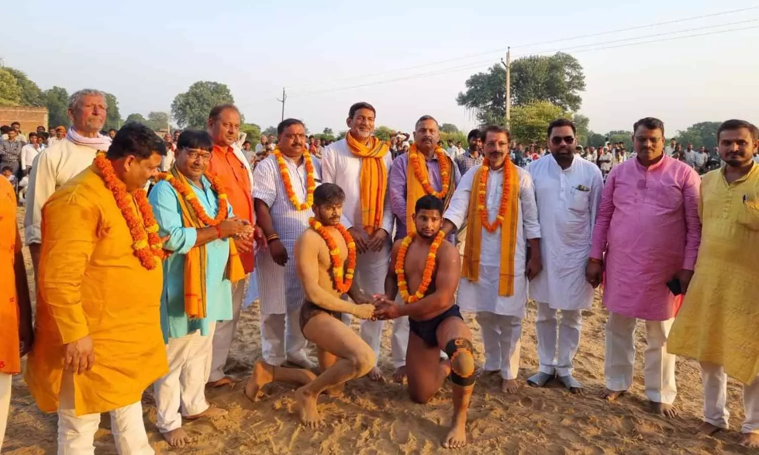 Wrestlers participated in the Dangal organized in Chitrakoot