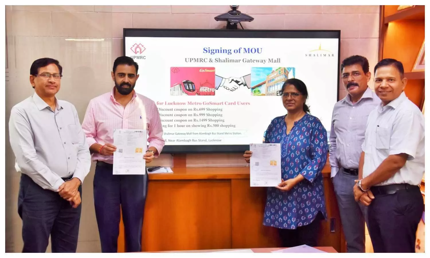 MoU signed between Lucknow Metro and Shalimar Gateway Mall