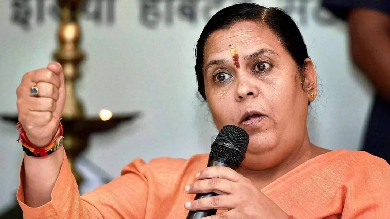 Senior BJP leader Uma Bharti is angry during the assembly election campaign in Madhya Pradesh, announces to go to Himalayas