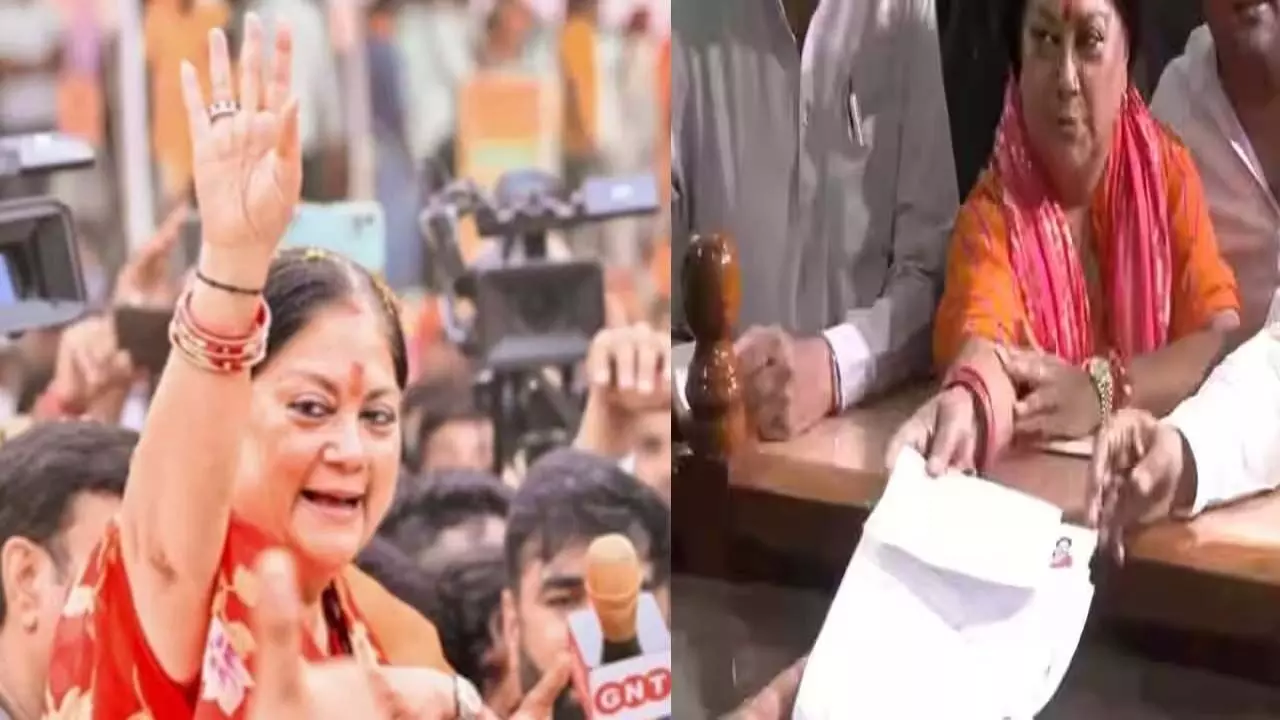 Former Rajasthan Chief Minister Vasundhara Raje filed her nomination from Jhalrapatan assembly seat on Saturday
