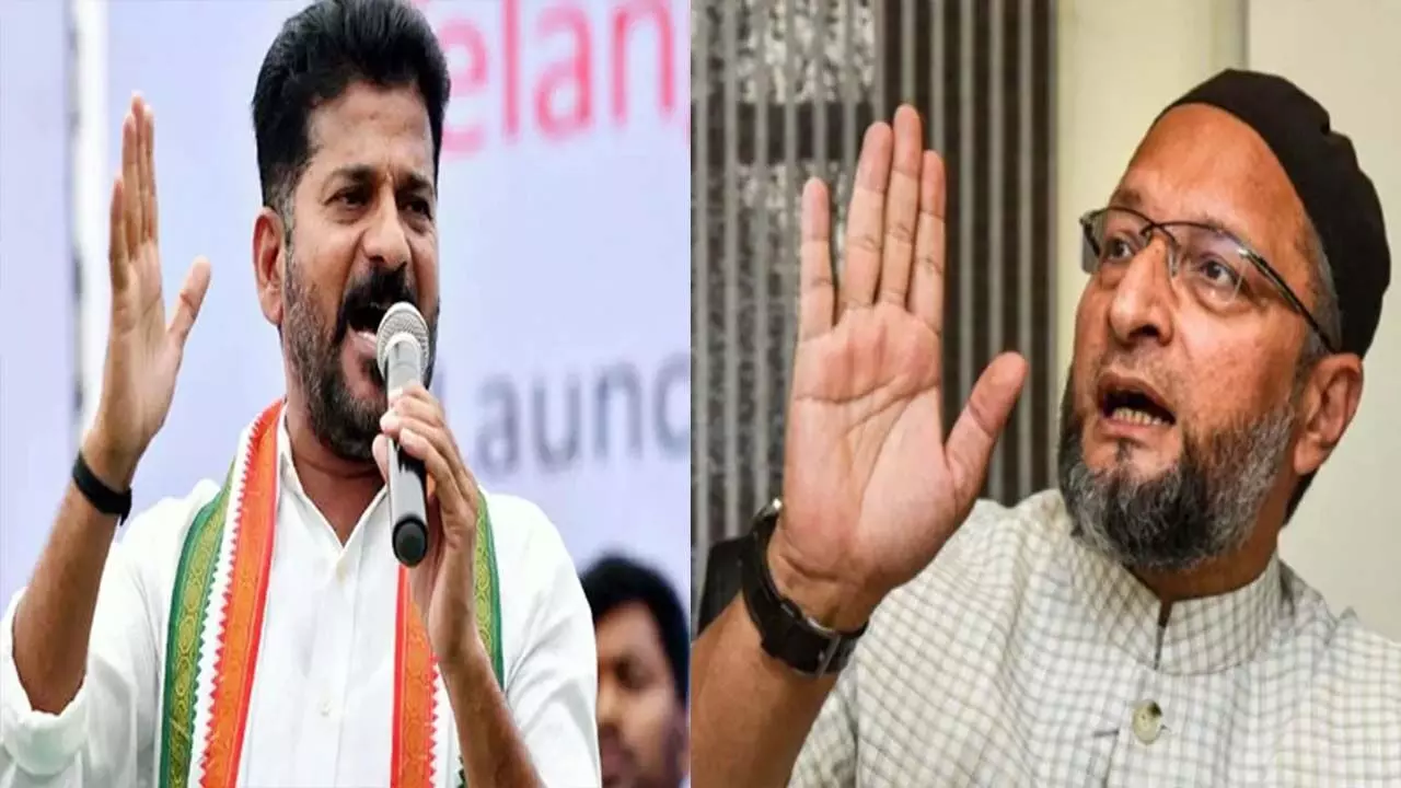 Debate over clothing between Congress President Revanth Reddy and Owaisi