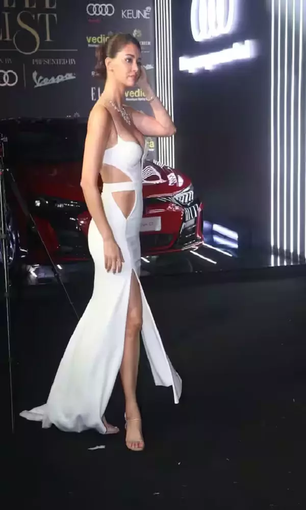 disha patani in white outfit flaunts her figure in elle event