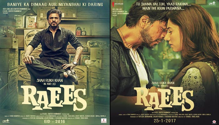 रिलीज हुए फिल्म रईस के दो नए पोस्टर, माहिरा को शमां बुला रहे शाहरुख खान