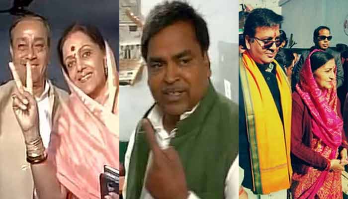 अमेठी मुकाबला: दोनों रानियों ने डाला वोट, दागी मंत्री गायत्री ने भी लाइन तोड़ किया मतदान