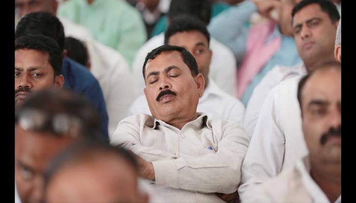 bsp sleeping ministers photos