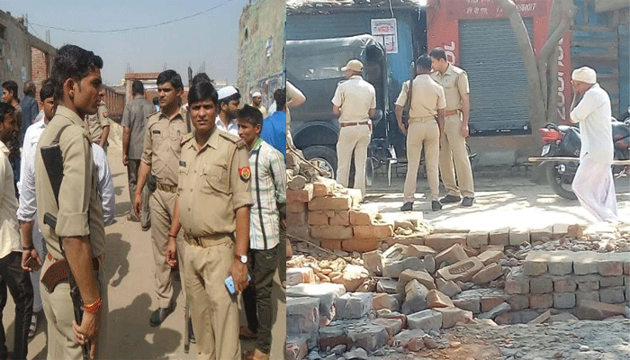 प्लॉट पर कब्जे को लेकर बढ़ा विवाद: तोड़ी मस्जिद की दीवार, जमकर हुआ पथराव, चले लाठी-डंडे