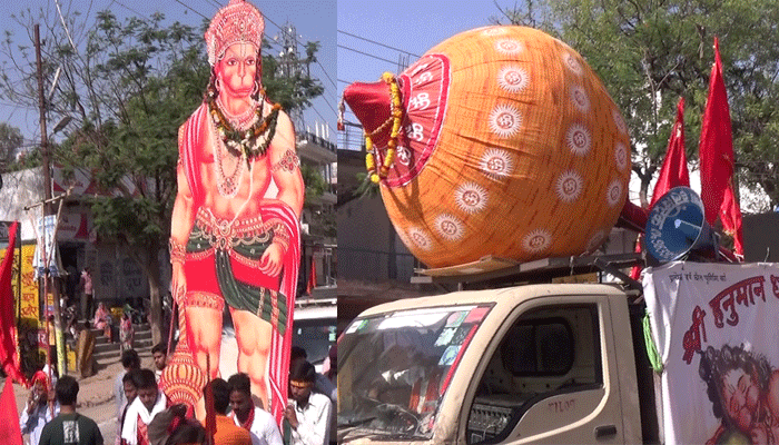 काशी की गलियों में निकली शोभायात्रा, इस जयंती श्री हनुमान को 20 फीट की गदा समर्पित