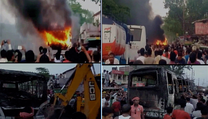 दर्दनाक हादसा: बिहार के नालंदा में चलती बस में लगी आग, 8 लोगों की मौत, कई घायल