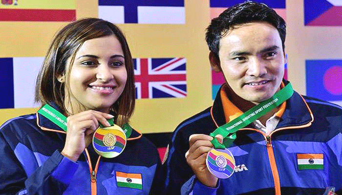 ISSF विश्वकप: जीतू राय और हीना सिद्धू की जोड़ी ने देश को दिलाया गोल्ड मेडल