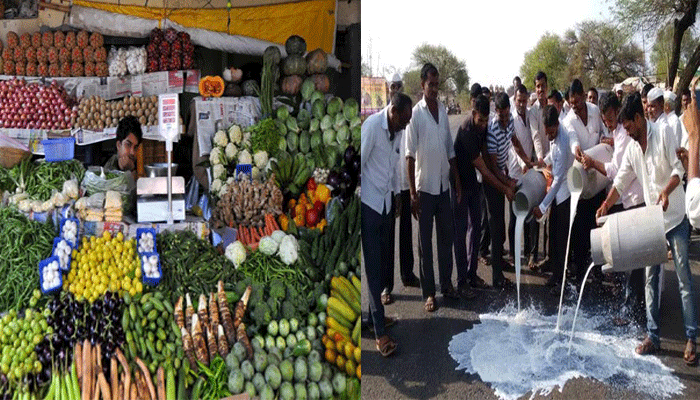 महाराष्ट्र में किसानों का आंदोलन, मौसमी सब्जियों पर रोक, हिंसा की घटनाएं आई सामने