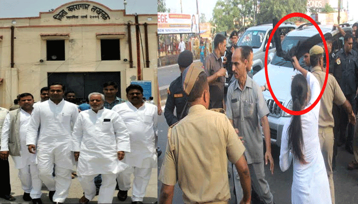 सपा नेता राजेंद्र चौधरी ने CM योगी को काले झंडे दिखाने वाले छात्रों से की जेल में मुलाकात