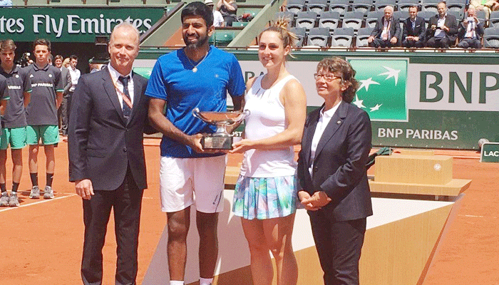 French Open 2017: बोपन्ना-डाब्रोवस्की की जोड़ी ने जीता मिक्स्ड डबल का खिताब