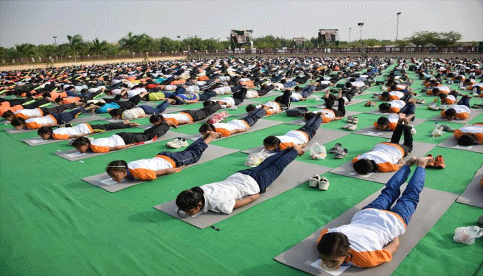 international yoga day practice in lucknow