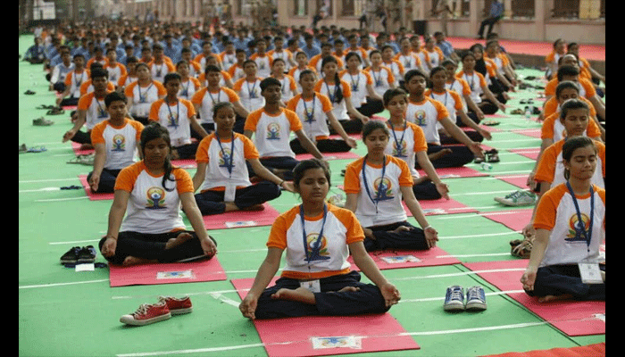 international yoga day practice in lucknow