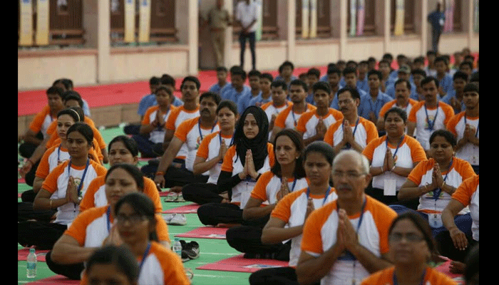 international yoga day practice in lucknow