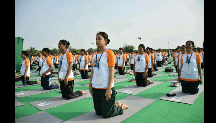 international yoga day practice in lucknow