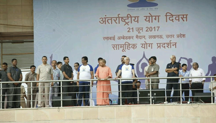 international yoga day practice in lucknow