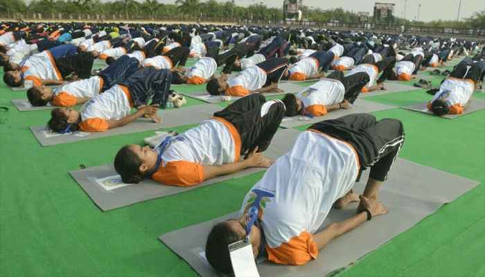 international yoga day practice in lucknow