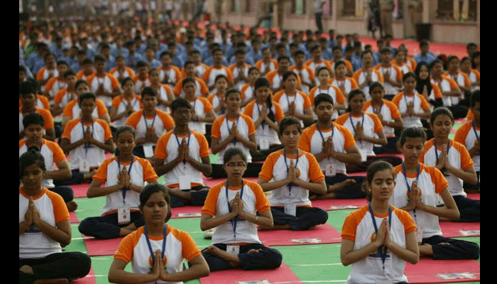 international yoga day practice in lucknow