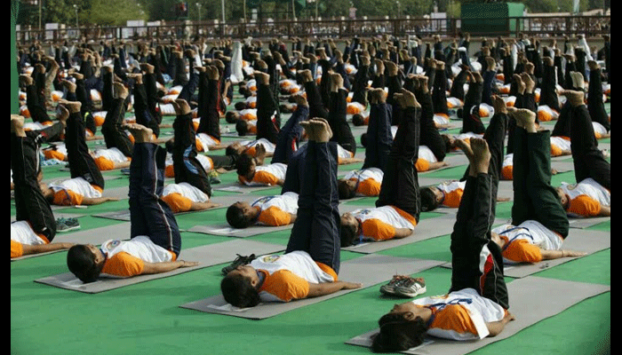 international yoga day practice in lucknow