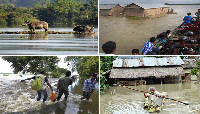 असम: बाढ़ से 12 लाख लोग प्रभावित, अब तक 59 की मौत, आधा काजीरंगा उद्यान डूबा