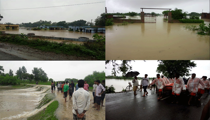 बलरामपुर में भी बाढ़ का कहर, सैकड़ो गांव का मुख्यालय से टूटा संपर्क, शहर में घुसा पानी