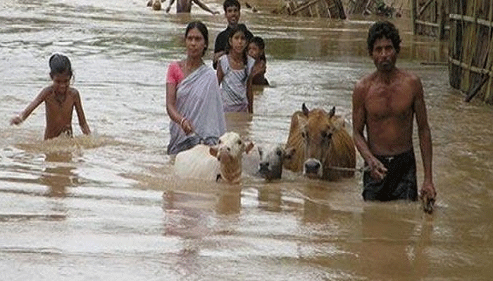 उत्तर प्रदेश में 4 लाख 90 हजार परिवार बाढ़ से प्रभावित