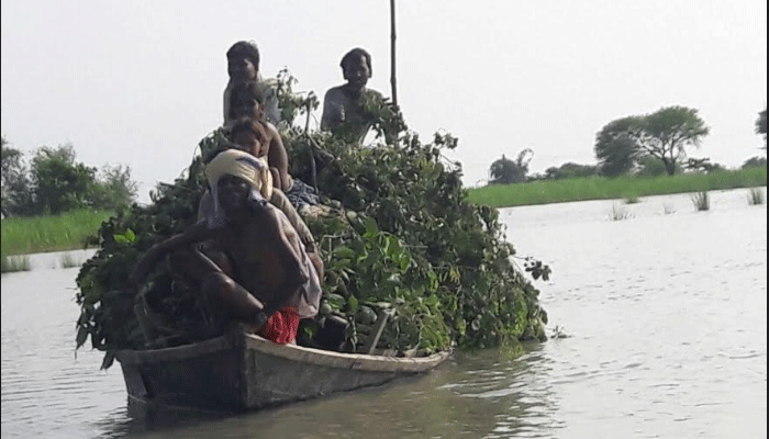 खतरे के निशान से 30 सेंटीमीटर ऊपर बह रही घाघरा, ग्रामीण कर रहे पलायन