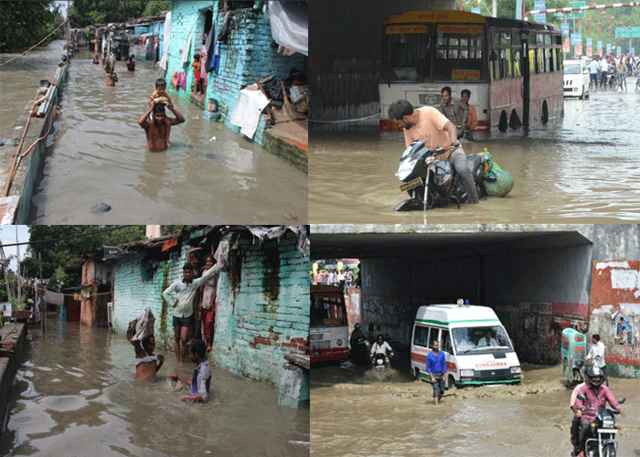 PHOTOS में देखें मूसलाधार बारिश से कैसे पानी-पानी हुआ लखनऊ