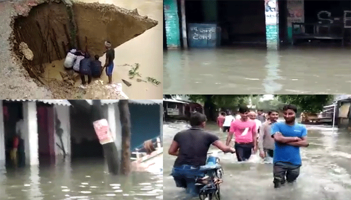 रोहणी नदी का टूटा बांध, कई गांव जलमग्न, दहशत में ग्रामीण