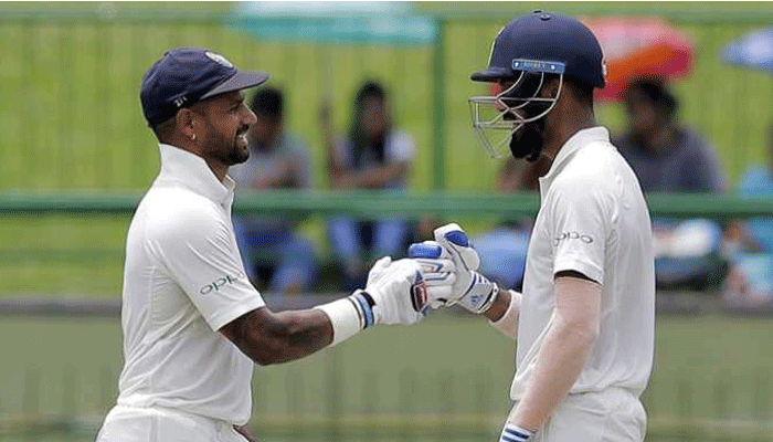 कैंडी टेस्ट IND-SL: धवन का शानदार शतक, भारत के स्टम्प्स तक 6/329 रन