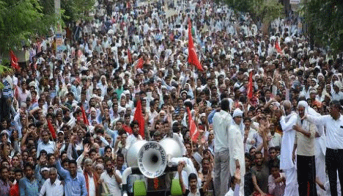 राजस्थान में 11 सूत्रीय मांगों के साथ कर्ज माफी को लेकर किसानों का आंदोलन जारी