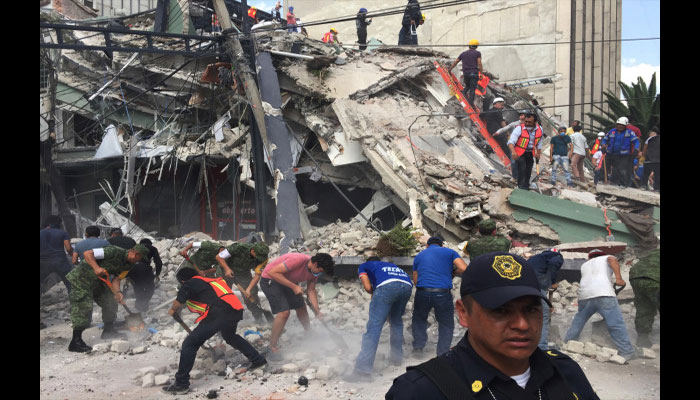 मेक्सिको में भूकंप से मरने वालों की संख्या हुई 292, राहत कार्य जारी