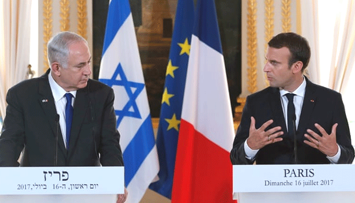 फ्रांस के राष्ट्रपति मैक्रों का आग्रह- नेतान्याहू शांति के लिए करें प्रयास