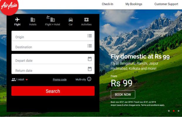 एयर एशिया इंडिया लाई जबरदस्त ऑफर, अब 99 रुपये में करें सफर