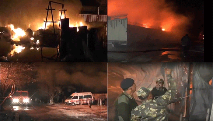 कानपुर: बुलेट प्रूफ जैकेट-जूते बनाने वाली फैक्ट्री में आग, सेना ने संभाला मोर्चा