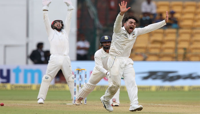 बेंगलुरू टेस्ट : पहले दिन बनाए 6 विकेट पर 347 रन, अंतिम सत्र में अफगान ने दिखाया दम