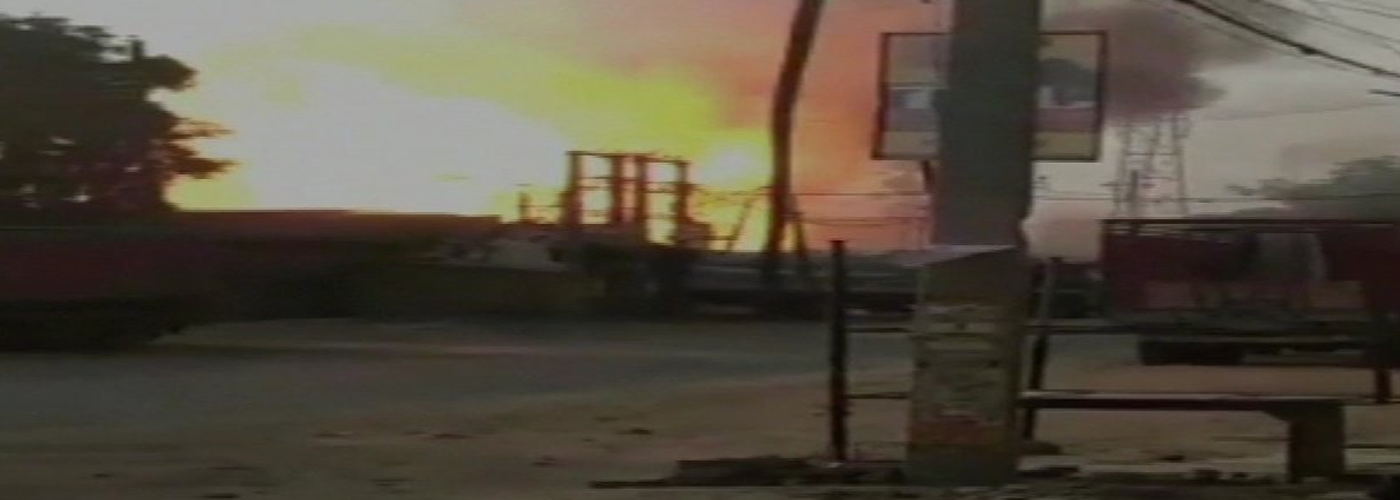 पटना: LPG गैस सिलंडर के गोदाम में लगी आग