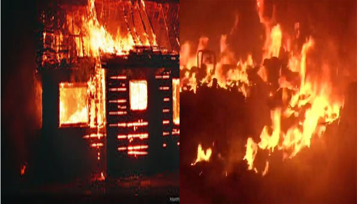 थर्माकोल फैक्ट्री में लगी आग, लाखों का नुकसान