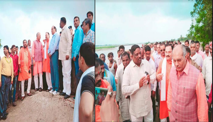 बलरामपुर: बाढ़ पीड़ितों का हालचाल जानने पहुंचे मंत्री ने अलापा राम राग