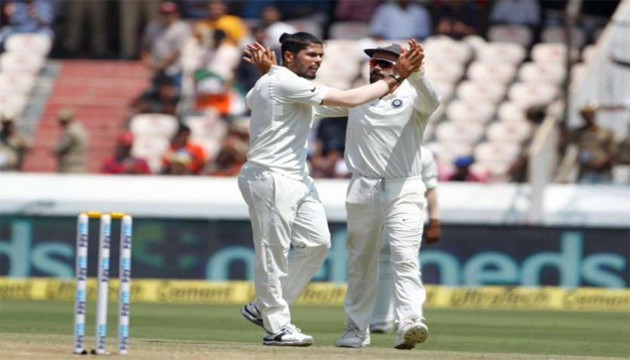 हैदराबाद टेस्ट : उमेश यादव की बदौलत विंडीज की पारी 311 पर समाप्त