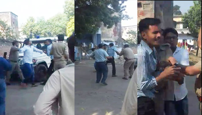 कानपुर पुलिस हाकी से खुले आम करती है पिटाई, वीडियो वायरल