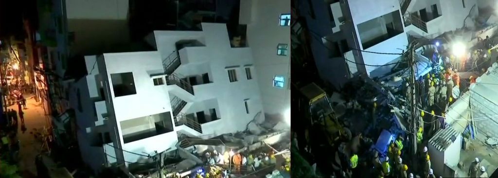 बेंगलुरु के त्यागराज नगर में निर्माणाधीन इमारत गिरी, कई के दबे होने की आशंका