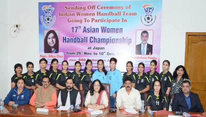 एशिया में परचम लहराने के लिए भारतीय महिला हैण्डबॉल टीम रवाना