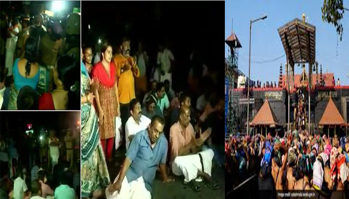 सबरीमाला: महिलाएं नहीं कर पाई भगवान अयप्पा के दर्शन, भक्तों ने किया विरोध-प्रदर्शन