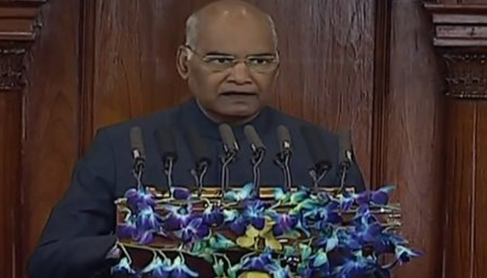 संसद में राष्ट्रपति का अभिभाषण, कहा- सरकार ने गरीबों, किसानों, वंचितों के लिए काम किया